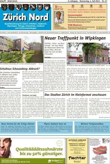 Neuer Treffpunkt in Wipkingen - Lokalinfo AG