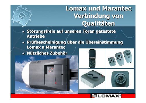 Firma LOMAX stellt sich vor