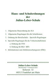 Haus- und Schulordnungen der Julius-Leber-Schule