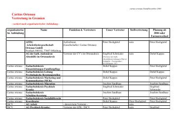 Caritas Ortenau Vertretung in Gremien