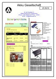 Preisliste für Solarpreisliste Endkunde - AKKU Gesellschaft ...