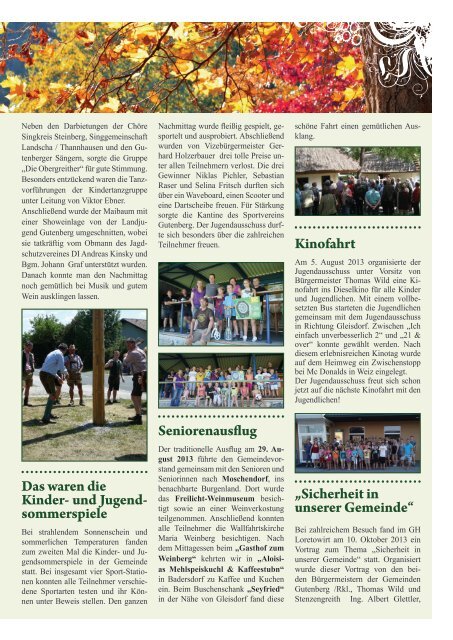 Ausgabe 03/2013 - Gemeinde Gutenberg an der Raabklamm
