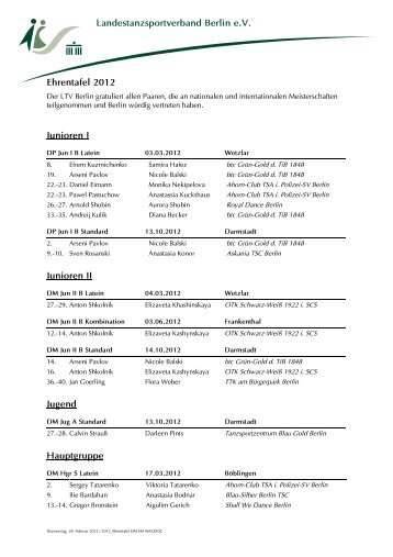 2012_Ehrentafel DM EM WM - Landestanzsportverband Berlin e.V.