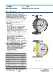 Produkt Spezifikationen - Yokogawa