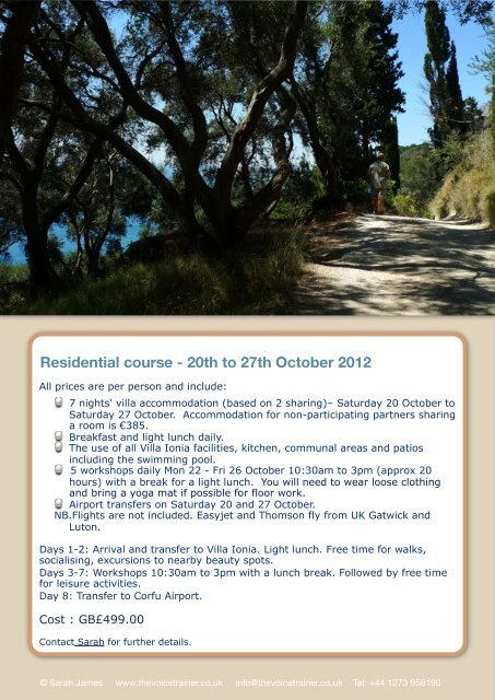 Singing Retreat Corfu brochure GB - The Voice Trainer