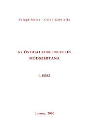 Az óvodai zenei nevelés módszertana (1. rész) - NyEOMSzSz