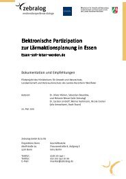 Elektronische Partizipation zur Lärmaktionsplanung in Essen