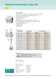 Thermal overload relays, Class 10A