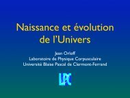 Jean Orloff Laboratoire de Physique Corpusculaire Université Blaise ...