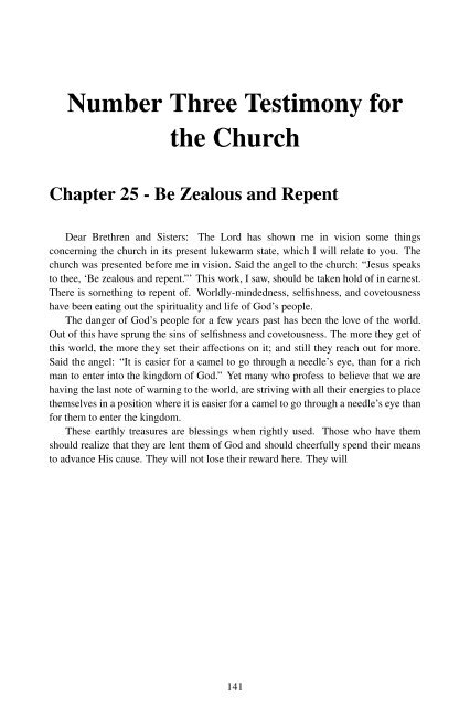 Testimonies for the Church Volume 1 - A New You Ministry