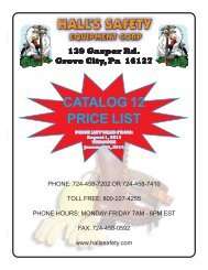 CATALOG 12 PRICE LIST - Hall's Safety Equipment