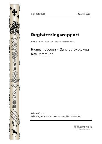 Registreringsrapport - Kulturnett Akershus