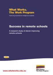 Success in remote schools - What Works
