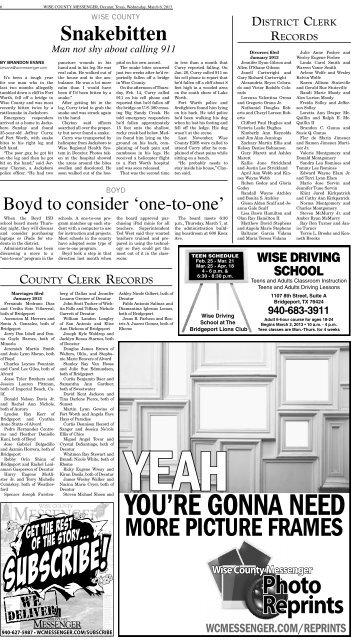 Download this edition as a .pdf - Wise County Messenger