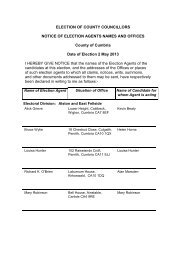 Notice of Election Agents Names and Offices [112kb][pdf] - Cumbria ...