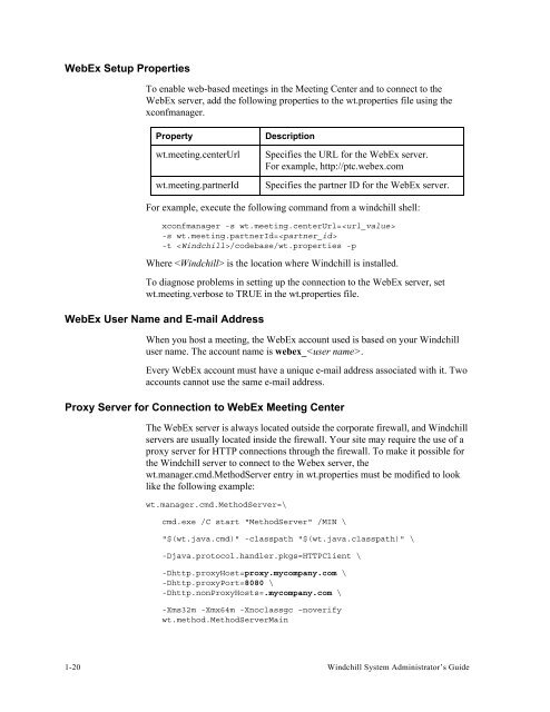 Windchill System Administrator's Guide