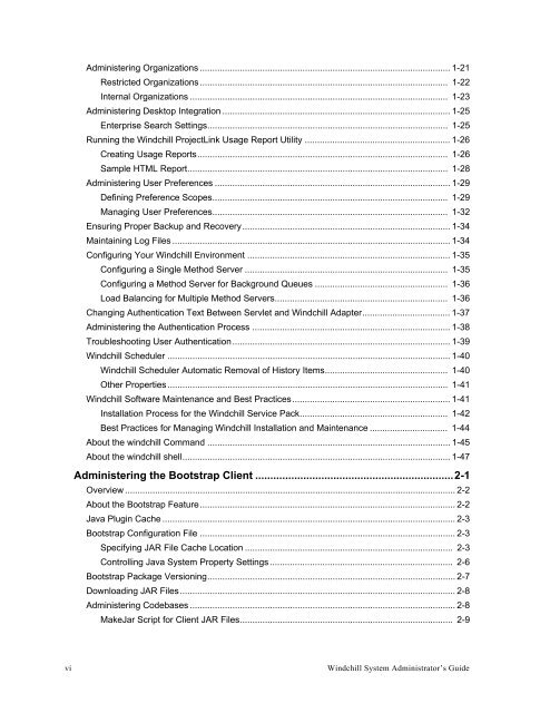 Windchill System Administrator's Guide