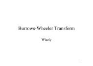 Burrows-Wheeler Transform