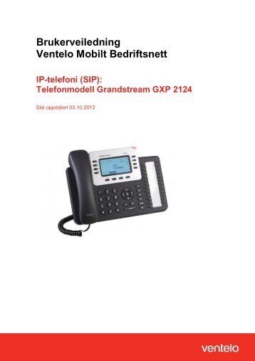 TvillingSIP Grandstream 2124 - Ventelo