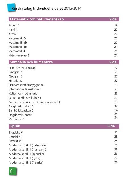 Individuella valet 2013/2014 - Ebersteinska skolan