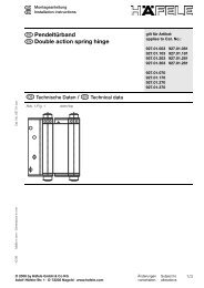 Pendeltürband Double action spring hinge - Häfele