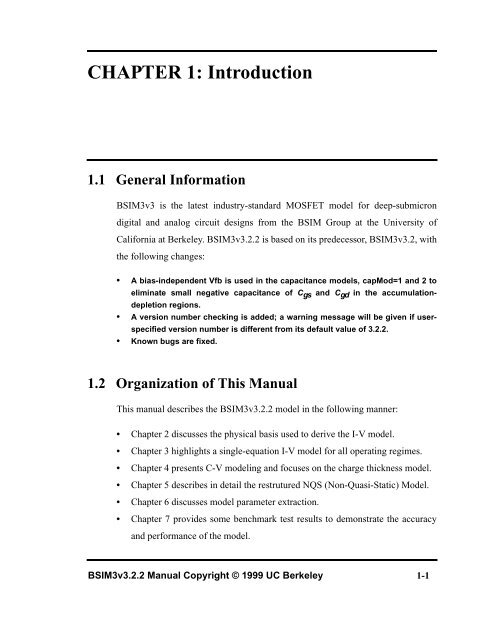 BSIM3v3.2.2 MOSFET Model - The University of Texas at Dallas