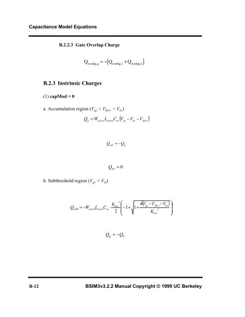 BSIM3v3.2.2 MOSFET Model - The University of Texas at Dallas