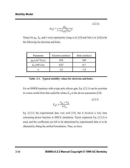 BSIM3v3.2.2 MOSFET Model - The University of Texas at Dallas