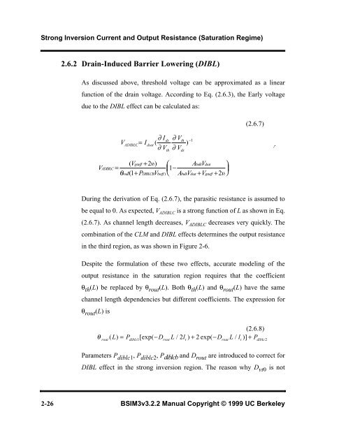 BSIM3v3.2.2 MOSFET Model - The University of Texas at Dallas