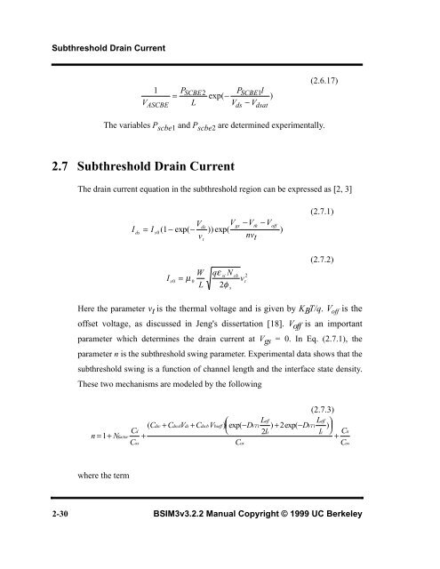 BSIM3v3.2.2 MOSFET Model - The University of Texas at Dallas