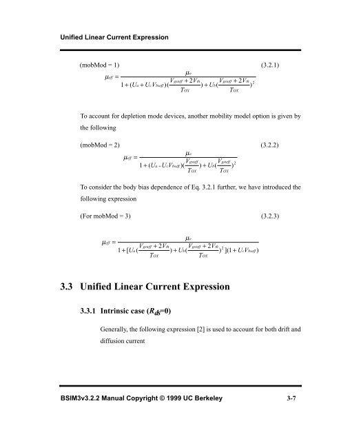 BSIM3v3.2.2 MOSFET Model - The University of Texas at Dallas