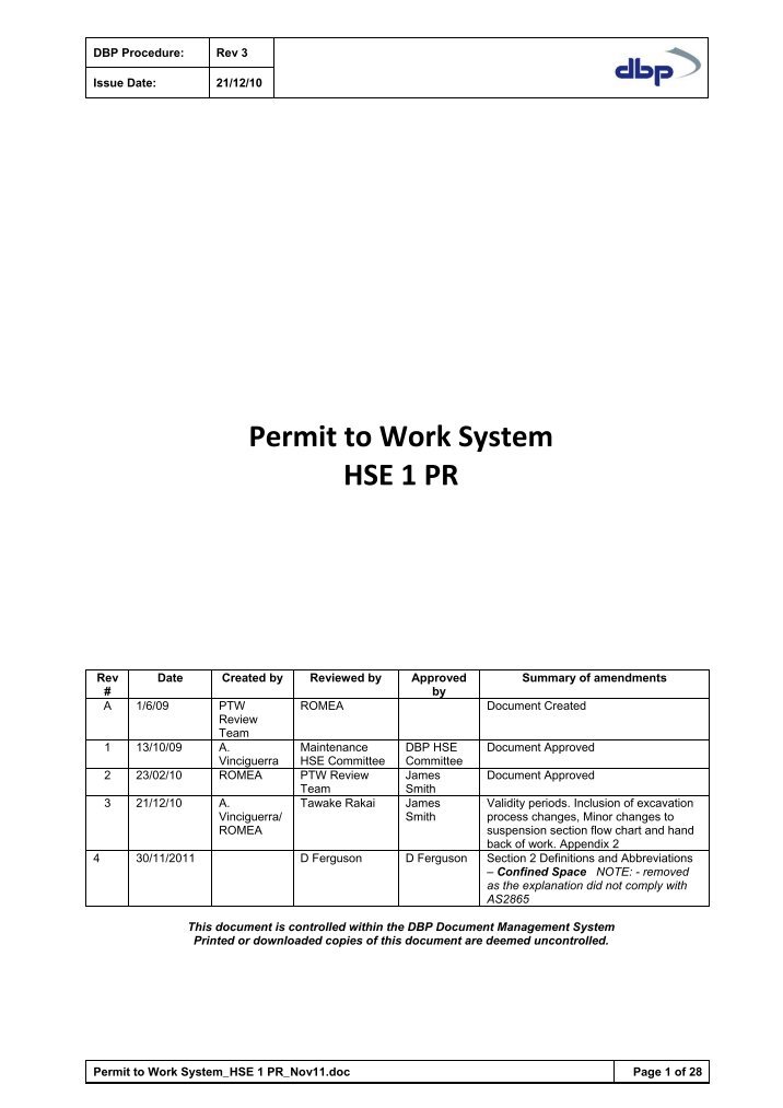 Permit-To-Work-System Magazines