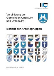 Bericht der Arbeitsgruppen - Gemeinde Oberkulm