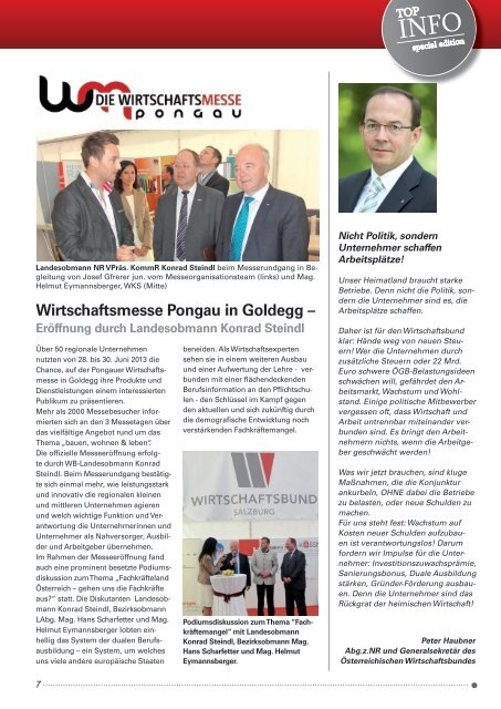 WIRTSCHAFTSBUND SALZBURG - Österreichische Wirtschaftsbund