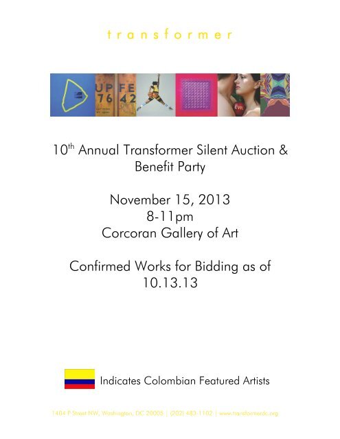 10th Annual Transformer Silent Auction & Benefit Party November ...