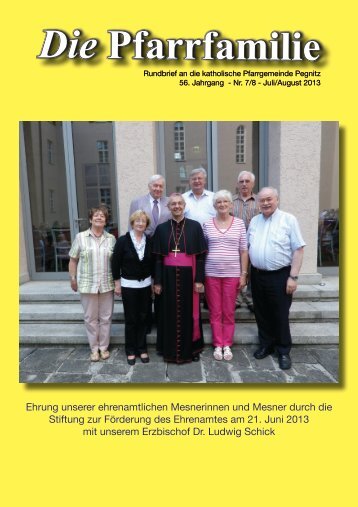 Ehrung unserer ehrenamtlichen Mesnerinnen ... - Herz Jesu Pegnitz