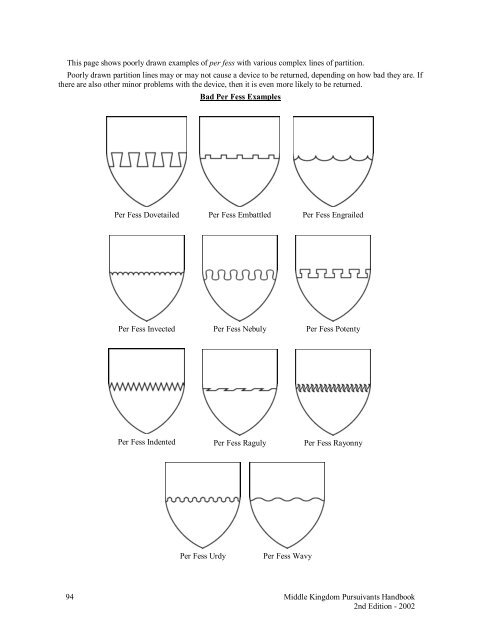 Middle Kingdom Pursuivants Handbook 2nd Edition - Midrealm ...