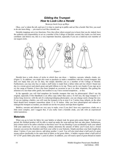 Middle Kingdom Pursuivants Handbook 2nd Edition - Midrealm ...