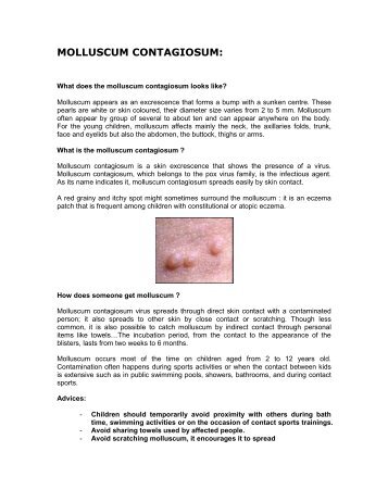 What does the molluscum contagiosum look like