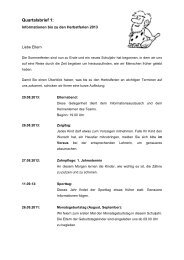 Quartalsbrief 1-2013-14 - Primarschule Amlikon-Holzhäusern
