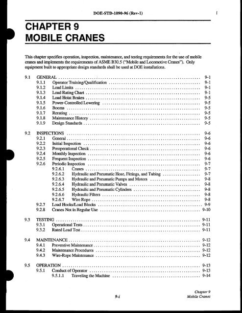 DOE-STD-1090-96, DOE Standard Hoisting and Rigging Manual ...