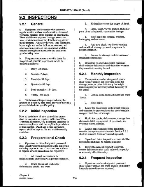 DOE-STD-1090-96, DOE Standard Hoisting and Rigging Manual ...