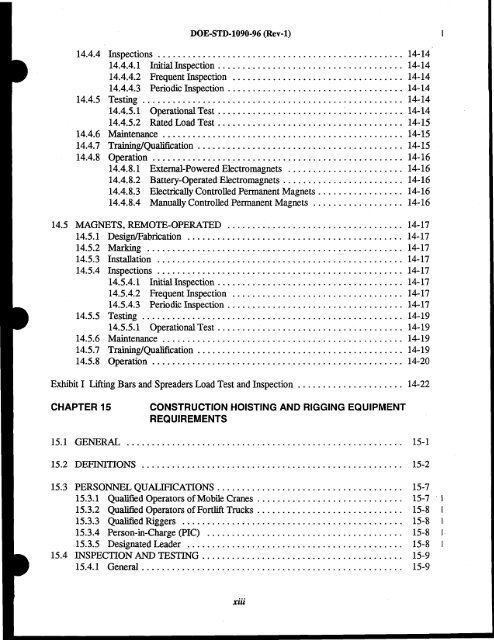 DOE-STD-1090-96, DOE Standard Hoisting and Rigging Manual ...