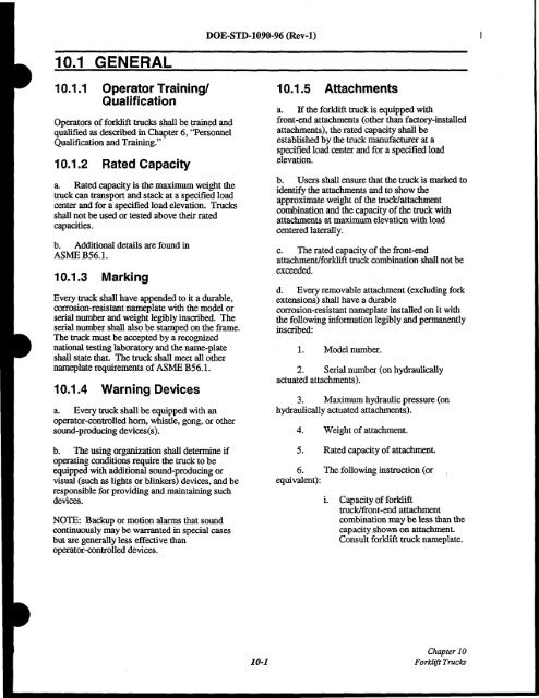 DOE-STD-1090-96, DOE Standard Hoisting and Rigging Manual ...