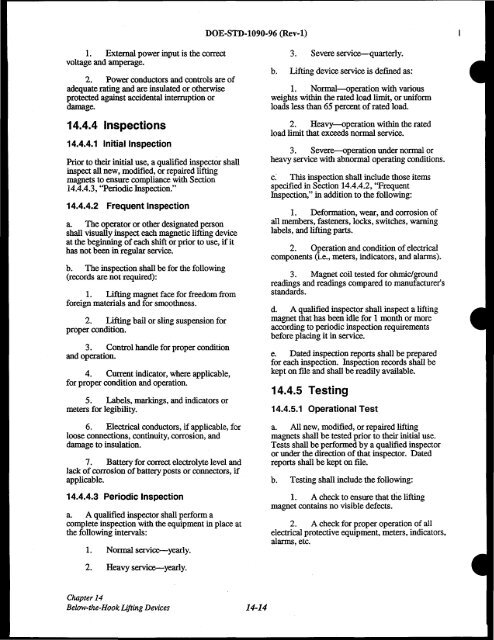 DOE-STD-1090-96, DOE Standard Hoisting and Rigging Manual ...