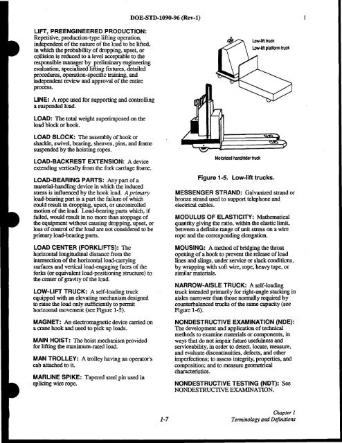 DOE-STD-1090-96, DOE Standard Hoisting and Rigging Manual ...