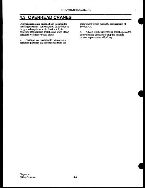 DOE-STD-1090-96, DOE Standard Hoisting and Rigging Manual ...