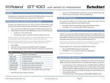 Roland GT-100 TurboStart