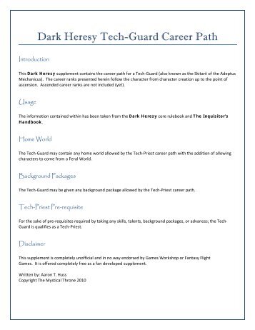 Dark Heresy Tech-Guard Career Path.pdf - Dark Reign