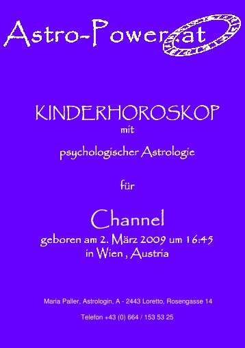 Muster-Kinderhoroskop Channel - Astro-Power - Astrologische ...